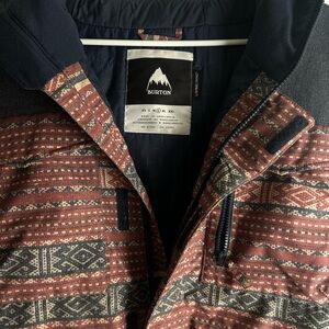 Burton Red and Black Patterned Jacket